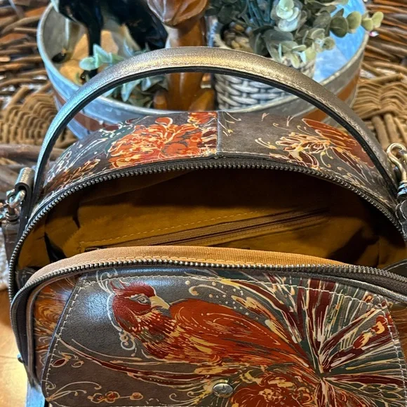 Patricia Nash Multicolor Floral Leather Shoulder Bag - Picture 5 of 10